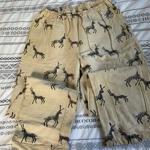 Po-em deer print cotton pants size S